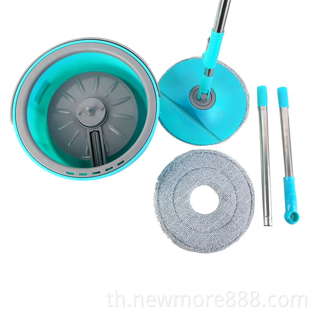 Spin Mop And Bucket Set With Wringer 2 Refills